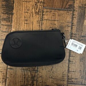 New With Tags Lululemon Black Zip Pouch with Carabiner Clip